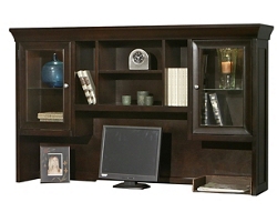 Fulton Overhead Storage Hutch with Glass Doors - 69"W