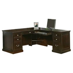 Fulton L-Shaped Desk with Right Return an Keyboard Tray