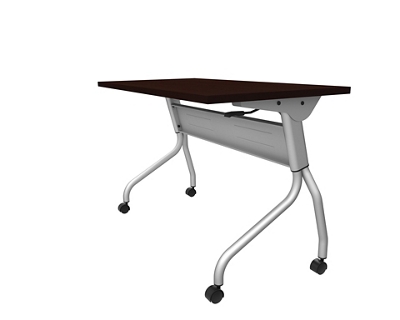 Contemporary Mobile Flip Top Table