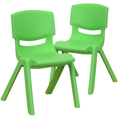 Plastic Stack Chairs 20"H - 2 Pack