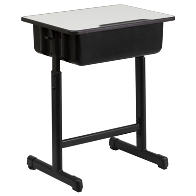 Billie Height Adjustable Student Desk with Open Book Box