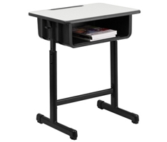 Billie Height Adjustable Student Desk with Open Book Box