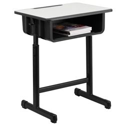 Billie Height Adjustable Student Desk with Open Book Box