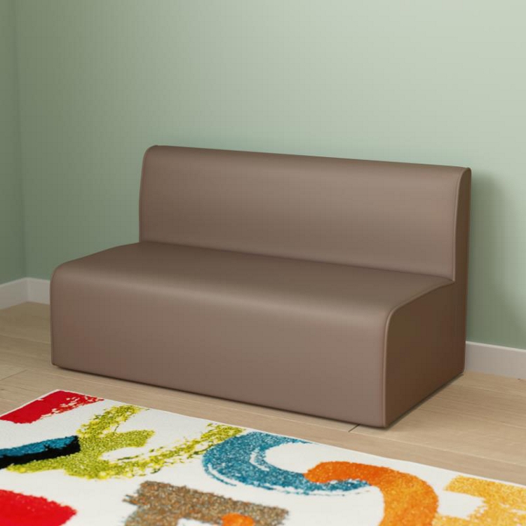Bright Beginnings Modular Armless 2 Seat Sofa with Vinyl