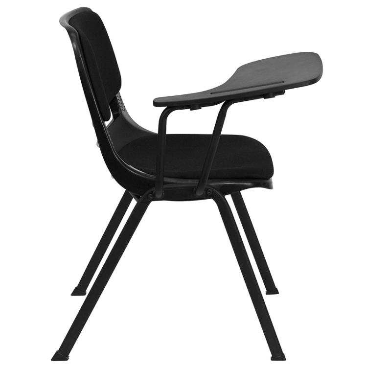 Tablet Arm Chair with Fabric Seat and Back