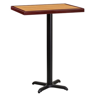 Bar Height Table with X-Base - 30"W x 24"D