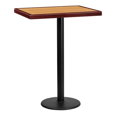 Bar Height Table with Round Base - 30"W x 24"D