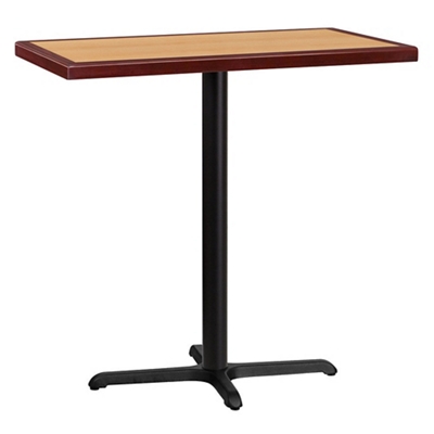 Bar Height Table with X-Base - 42"W x 24"D