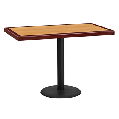 Standard Height Table with Round Base - 42"W x 24"D