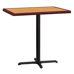 Bar Height Table with X-Base - 42"W x 30"D