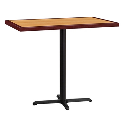 Bar Height Table with X-Base - 48"W x 30"D