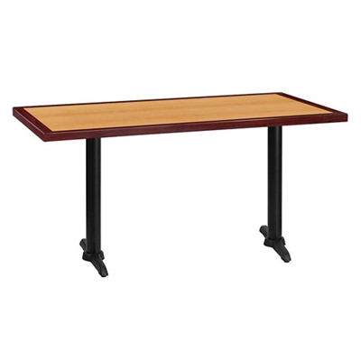 Standard Height Table with Double T-Bases - 60"W x 30"D