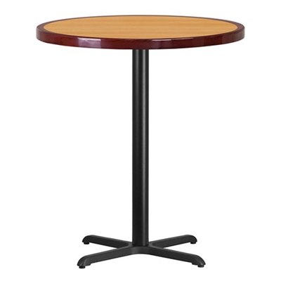 Bar Height Table with X Base - 36"DIA