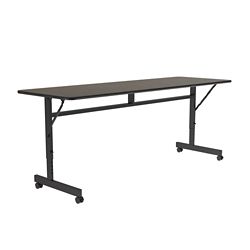 Melamine Flip Top Table with Adjustable Height Legs 24" x 60"