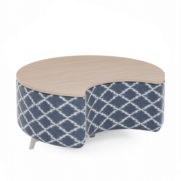 Ripple Modular Crescent Bench with Table Top