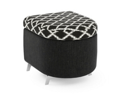 Ripple End Piece with Upholstered Top