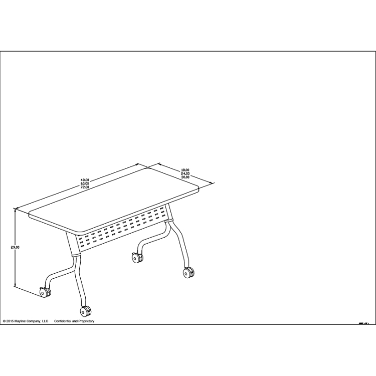 FLEX Rectangular Training Table - 72