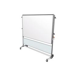 Nexus Double-Sided Mobile Easel Porcelain Magnetic Whiteboard 34"Wx46"H