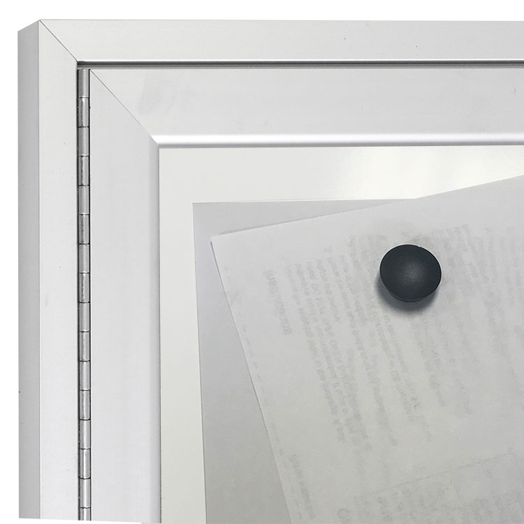 1-Door Enclosed Porcelain Magnetic Whiteboard 24