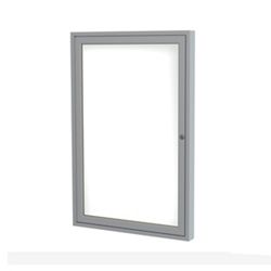 1-Door Enclosed Porcelain Magnetic Whiteboard 24"Wx36"H