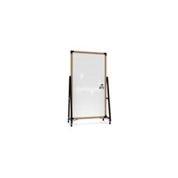 Nexus Double-Sided Mobile Easel Porcelain Magnetic Whiteboard 34"Wx46"H