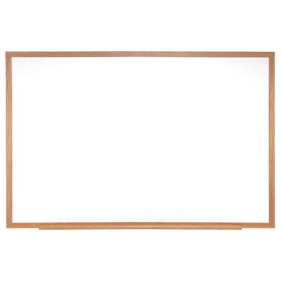 5' W x 4' H Porcelain White Board with Aluminum Frame