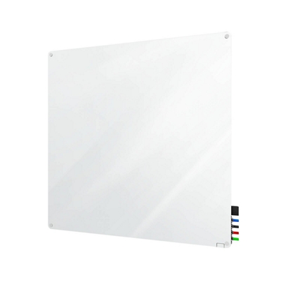 Ghent Harmony Glass Whiteboard with Radius Corners, 4x4