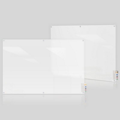 Ghent Harmony Frosted Glass Whiteboard with Square Corners, 4x8