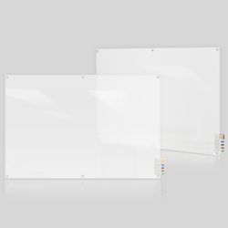 Ghent Harmony Frosted Glass Whiteboard with Square Corners, 4x8