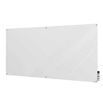 Ghent Harmony Magnetic Glass Whiteboard with Square Corners, 4x8