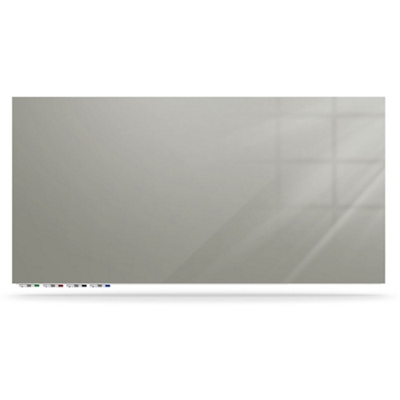 Aria Low Profile Glass Whiteboard, Horizontal Mount 4'Wx3'H