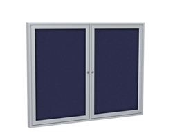 Satin Aluminum Fabric Tackboard 48"wx36"h
