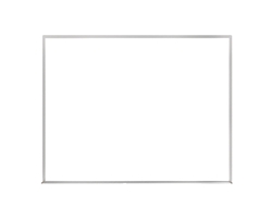 Communication 4"Wx3"H White Board, Aluminum