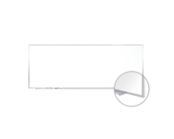 12'W x 4'H Aluminum Trim Porcelain White Board