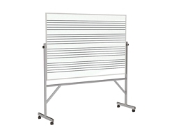 Ghent Reversible Music Staff Porcelain Magnetic Whiteboard, 4x6, 1-Sided