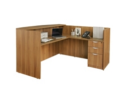 Contemporary L-Shaped Reception Desk - 71" x 72"
