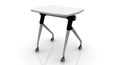 Zook Flip-Top Rolling Mobile Desk - 30”W