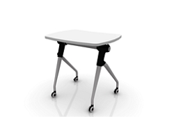 Zook Flip-Top Rolling Mobile Table - 30”W