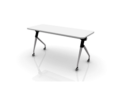 Zook Flip-Top Rolling Mobile Table - 60”W