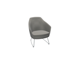 Drift Low Back Lounge Chair - Sled Base