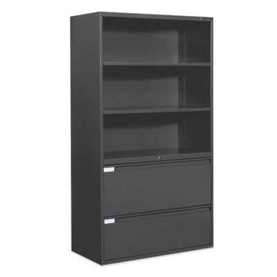 36 W 2 Drawer Lateral File With Storage Hutch By Global Furniture Nbf Com