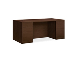 Executive Desk with Full Double Pedestals - 72"W