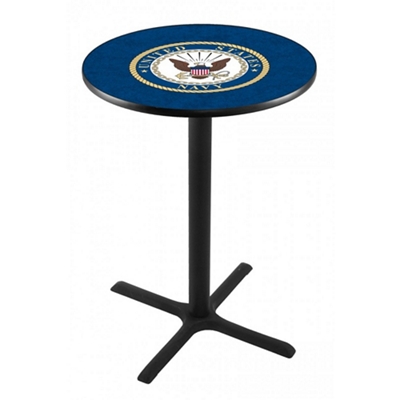 Military Logo X-Base Table - 28"DIA x 36"H