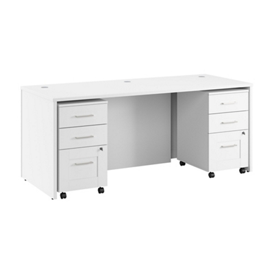 Hampton Heights Double Mobile Pedestal Desk -