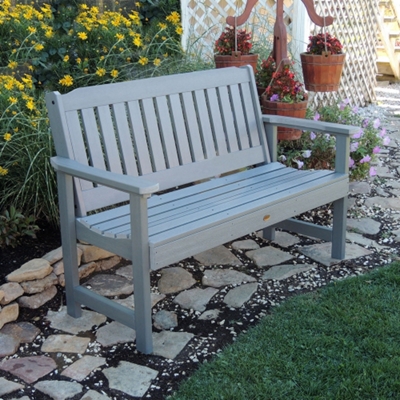 Outdoor Vertical Slat Bench- 48"W