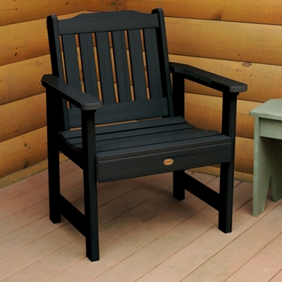 Outdoor Vertical Slat Synthetic Wood Garden Chair