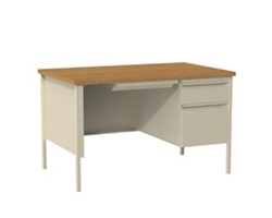 Single Pedestal Teacher Desk - 48"W x 30"D