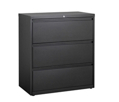 36"W Three Drawer Lateral File