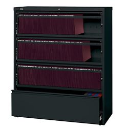 42"W Four Drawer Roll Out Binder Lateral File