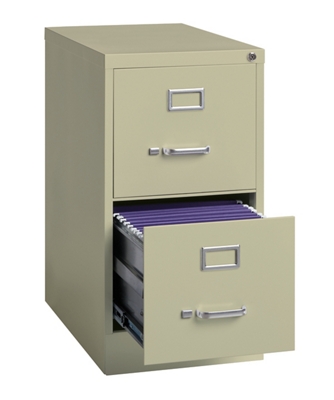 22"D Two Drawer Letter Vertical File